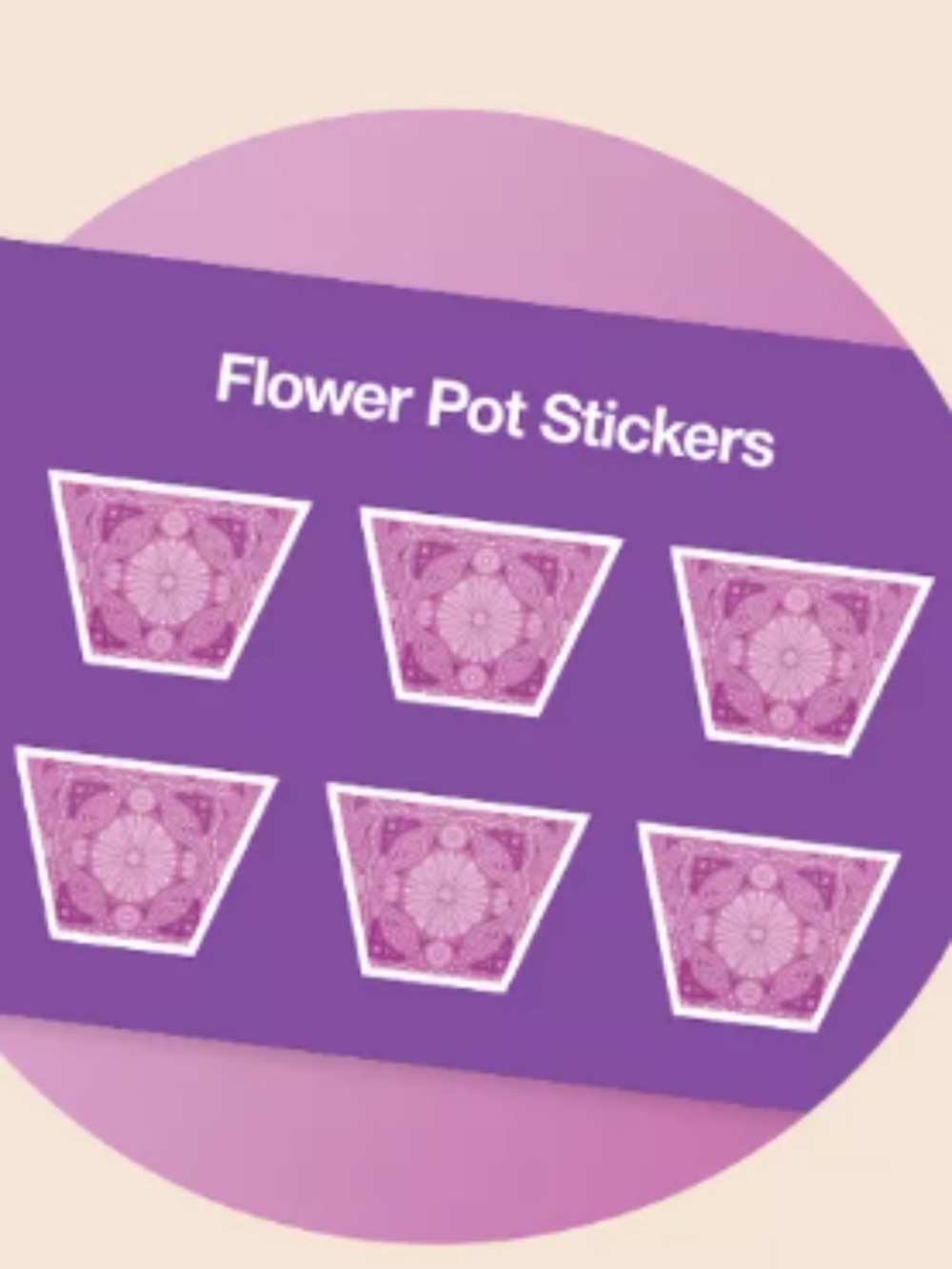 8 Target flower pot stickers purple limited edition